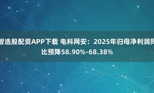 智选股配资APP下载 电科网安：2025年归母净利润同比预降58.90%-68.38%