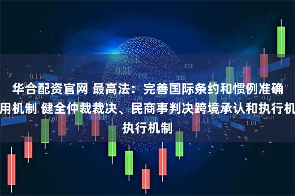 华合配资官网 最高法：完善国际条约和惯例准确适用机制 健全仲裁裁决、民商事判决跨境承认和执行机制